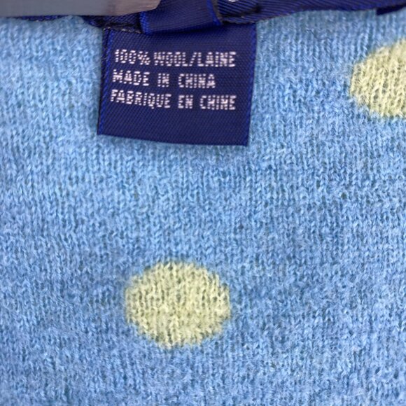 Catherine Stewart 100% Wool Polka Dot Cardigan Jacket M - Picture 10 of 12